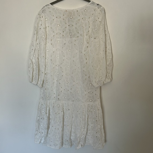 NWT JOHNNY WAS Maurice Eyelet Flounce Dress - Picture 9 of 9